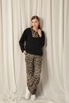 Woven Fabric Women's Leopard Suit