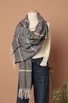 Soft Texture Women's Anthracite Shoulder Shawl Scarf