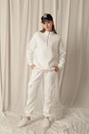 Three Thread Elastic Women's Ecru Tracksuit