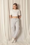 Three Thread Elastic Women's Light Gray Tracksuit