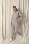 Three Thread Elastic Women's Dark Gray Tracksuit