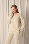 Zero Collar Women's Beige Sweater