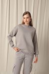 Women's Zero Collar Dark Grey Sweater