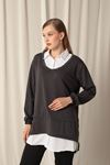 Modal Fabric Shirt Women's Anthracite Sweat