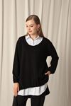 Modal Fabric Shirt Women's Black Sweat