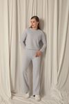 Selanik Fabric Wide Leg Women's Gray Suit