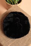 Plush Women's Black Painter Beret