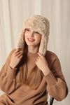 Plush Women's Pilot Beige Hat