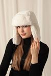 Plush Women's Pilot White Hat