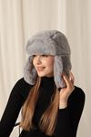 Plush Women's Pilot Gray Hat