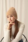 Women's Camel Beret with Ear Covers