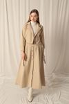 Torino Fabric Women's Beige Skirt Suit