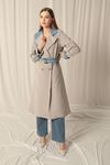 Torino Fabric Women's Grey Trench Coat