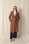 Cashmere Fabric Women's Tan Coat