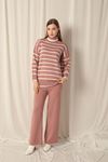 Knitwear Fabric Women's Rose Dusty Suit