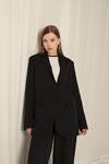 Atlas Fabric Oversize Women's Black Jacket