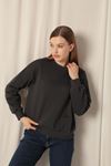 Three Thread Fabric Basic Women's Anthracite Sweat