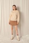 Three Thread Fabric Basic Women's Stone Sweat