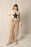 Wide Leg Women's Mink Trousers