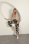 Patterned Trousers-Black