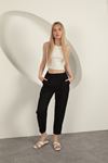 Double Leg Women's Trousers-Black