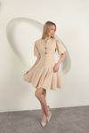 Oyster Buckle Dress-Beige