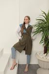 Women's Garnished Vest-Khaki