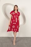 Viscose Fabric Ethnic Dress-Fuchsia