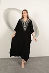 Viscose Fabric Embroidered Dress-Black