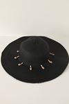 Straw Shell Women's Hat-Black